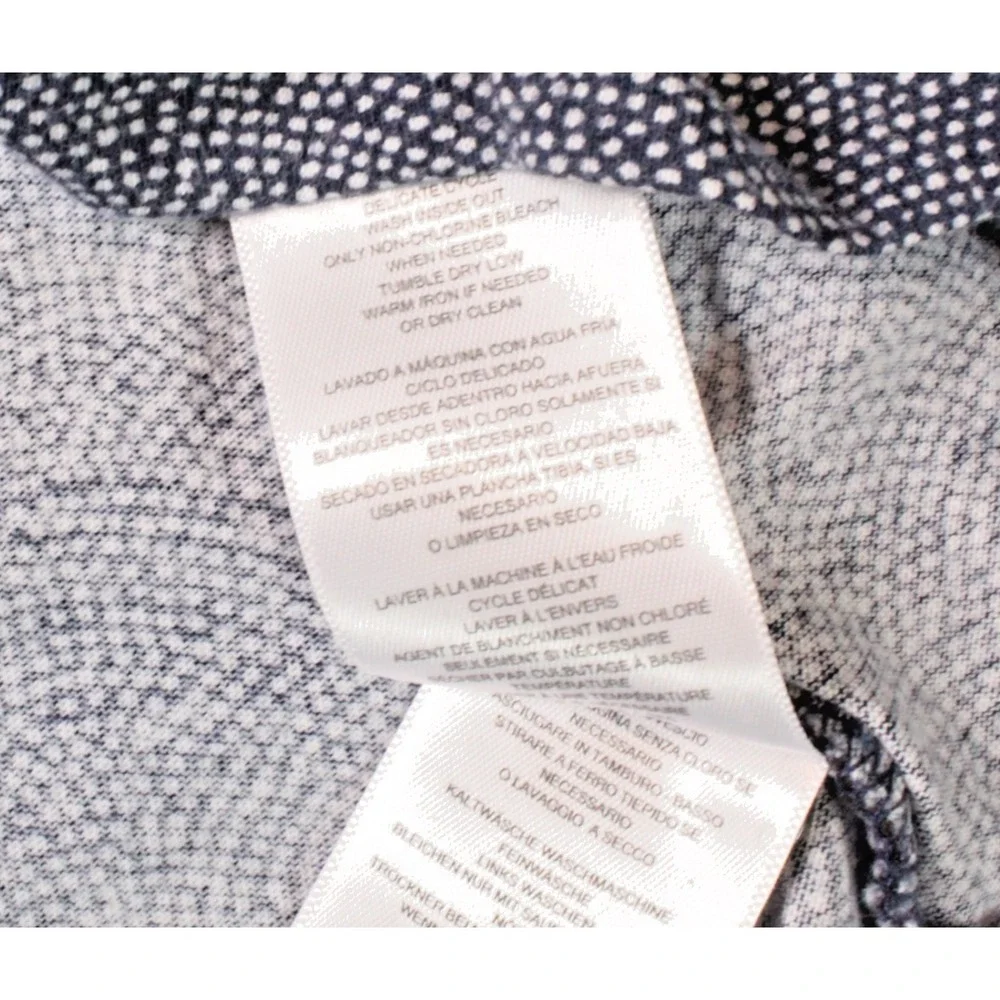 Michael Kors Mens XL Blue Geometric Print Short Sleeve Shirt Circular Design